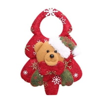 Christmas Door Hanger Decorations Cute Holiday Doorknob Decorations Indoor Door Knob Merry Christmas Tree Hanging Ornament Signs for Home Hotel Bedroom Door Decor