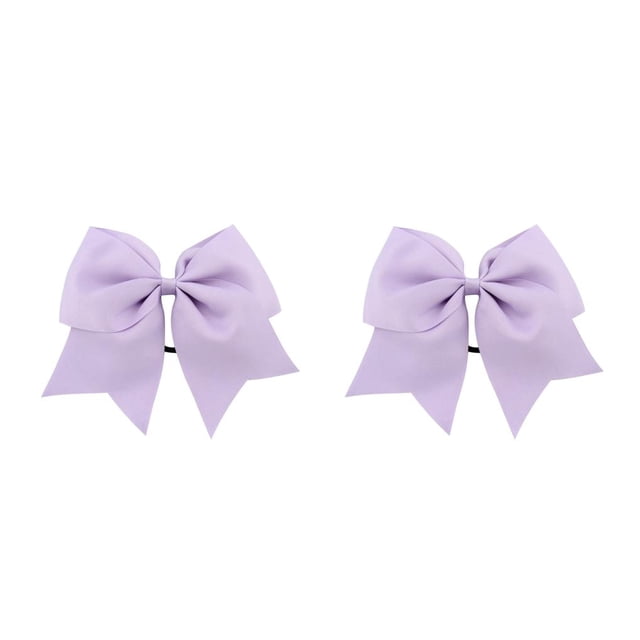 VONKY Grande Bande pour Cheveux Nœud Papillon Ornements en Caoutchouc Extensibles Ajustables Attache-Queue Sans Accroc Chouchous Sans Couture Accessoires pour Filles Violet 2 Ensembles