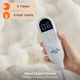 thumbnail image 2 of U by Bedsure Electric Throw Heated Blanket 50"x60", Faux Rabbit Fur Bubble Fleece Heated Throw 6 Heating Levels, 6 Time Settings (Up to 10H), Gifts for Grandma, White, 2 of 10
