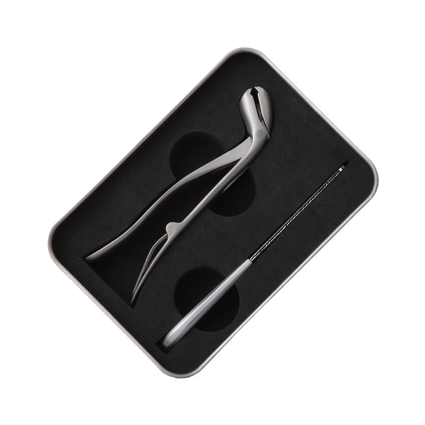 Juego de cortaúñas Soidarity portátil acero inoxidable Gris plata