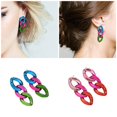 thumbnail image 2 of AOOOWER Fashionable Candy Tone Chain Earrings Accessory To Enhances Your Outfits Charm, 2 of 11