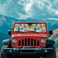 thumbnail image 3 of Uorisanigo Windshield Sun Shade Compatible with Jeep Sahara Rubicon Wrangler JK JL JKU JLU Front Car Window Colorful Tulips Printing Shades Reflective Sun Visor Block UV Keep Cool, Car Accessories, 3 of 7