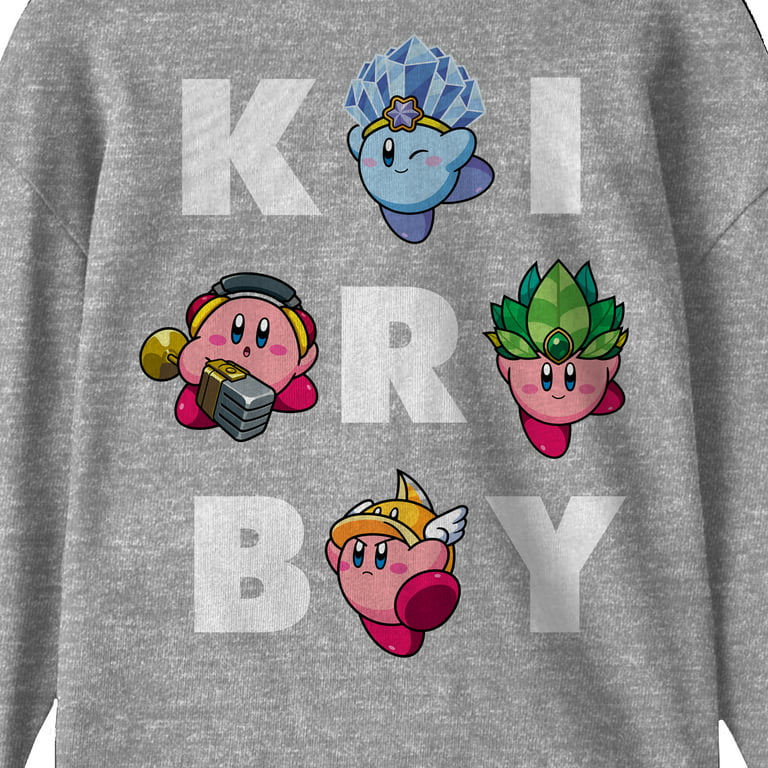 Kirby Different Abilities Crazy Letters Youth Heather Gray Crew Neck  Sweatshirt