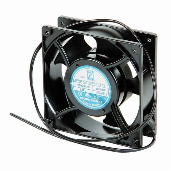 Wiegmann Axial Fan, Square, 115V AC, Plastic/Steel, 4 11/16 in W. WA4AXFN