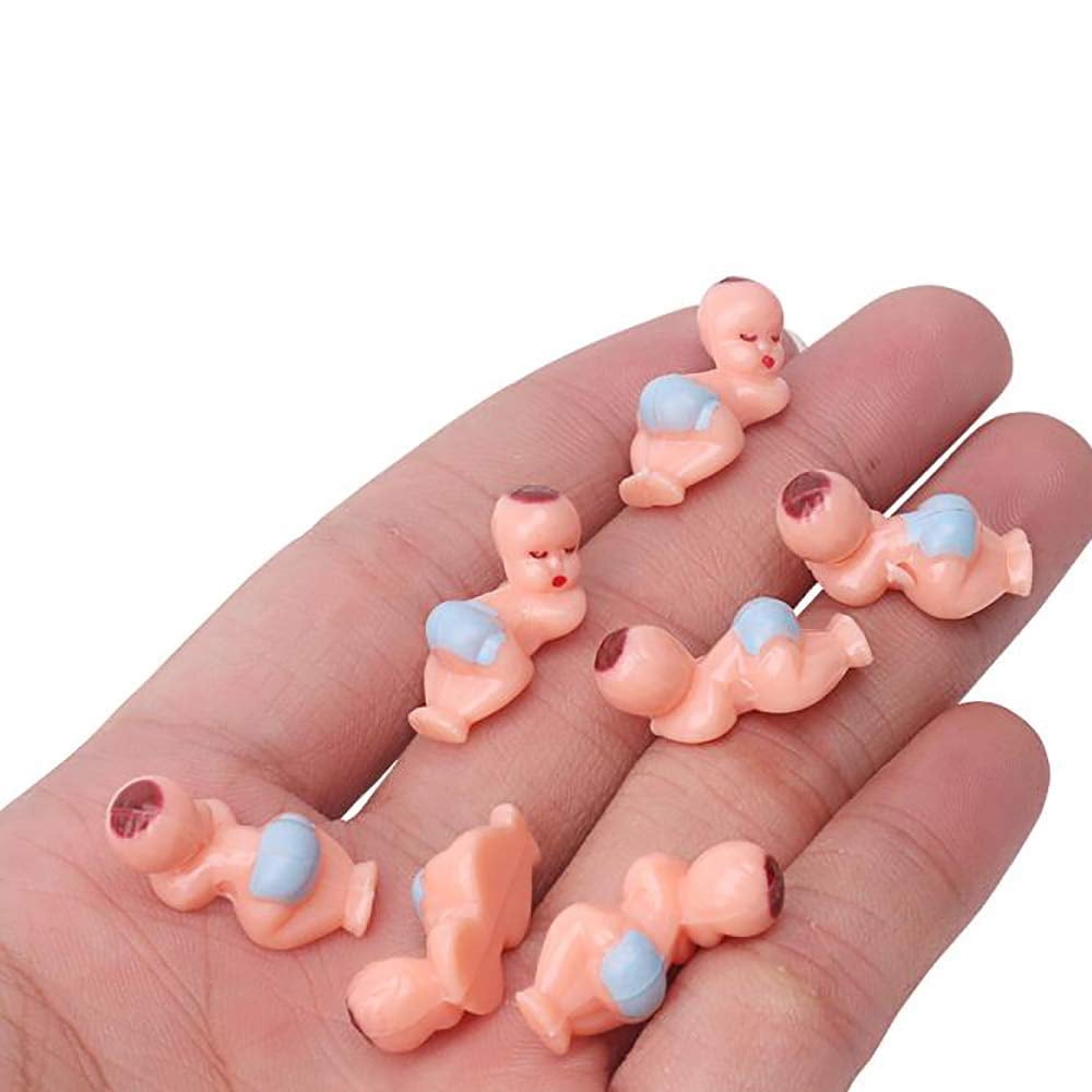 BABY 60 PIECES MINI BABIES BLUE BABY SHOWER FAVORS ICE CUBE GAME RECUERDOS LOT 