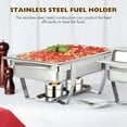 thumbnail image 5 of Onaparter 2 Pcs Chafing Dish Fuel Cans Heater Chafer Canned Holders Buffet Warmers Chafers with Lid （Silver）, 5 of 6