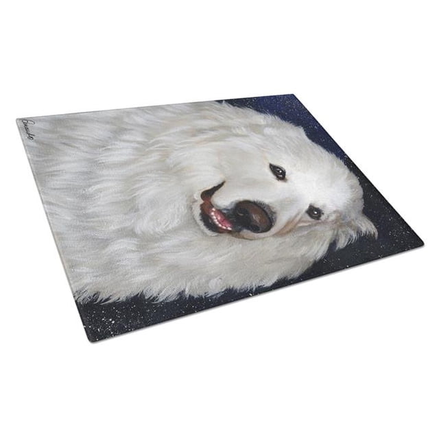 Carolines Treasures PPP3104LCB Great Pyrenees Meisha Glass Cutting Board - Large