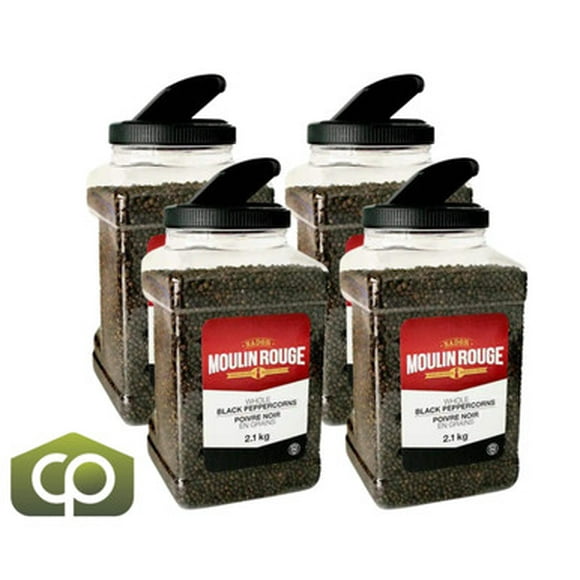 Moulin Rouge Whole Black Peppercorns, 2.1 kg (4/Case) - Culinary Excellence