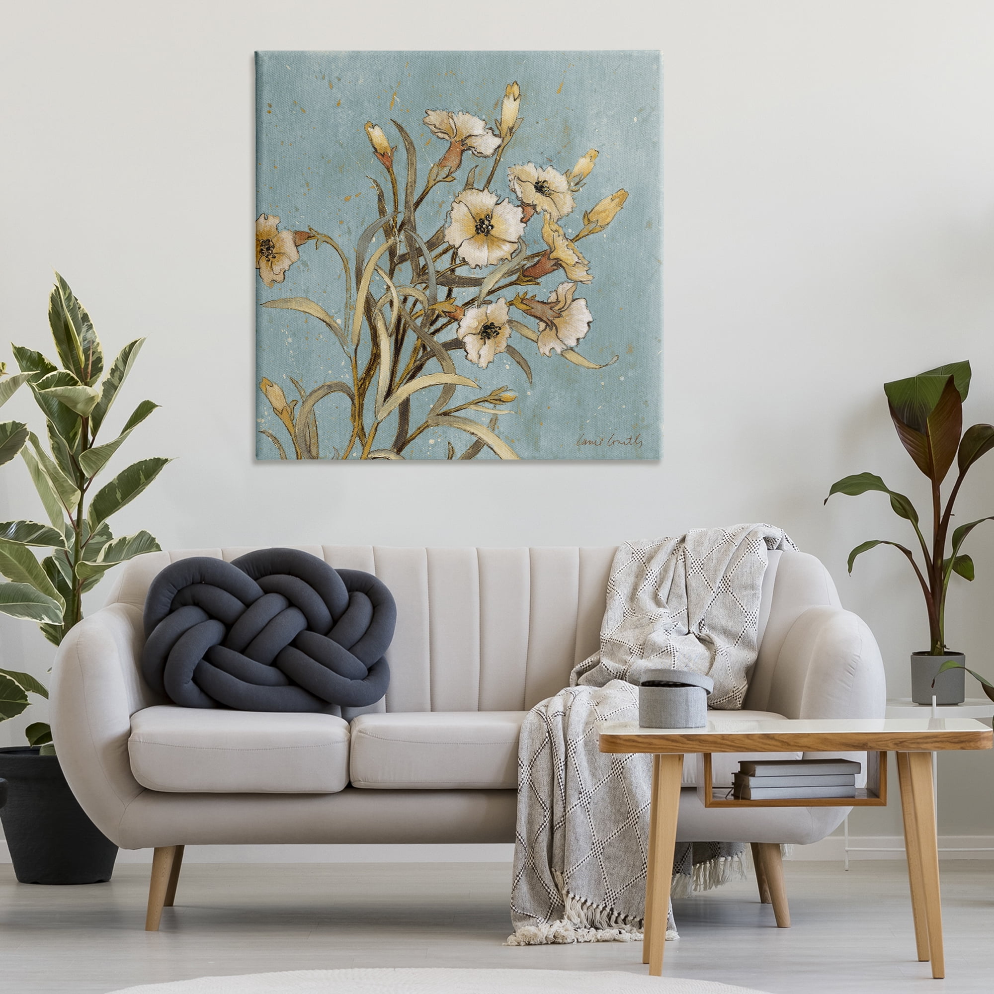 Stupell Industries Natural Blooming Buds Botanical & Floral Painting Gallery Wrapped Canvas Art Print Wall Art, 36 x 36