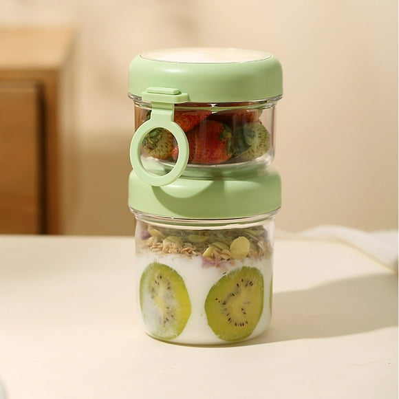 Sokhug Overnight Oats Containers with Lids and Spoons Glass Mason Jars for Overnight Oats Leak Proof Oatmeal Container Great for Cereal Fruit Vegetable Milk Salad Yogurt Meal Prep