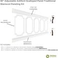 thumbnail image 2 of Ekena millwork 94 1/2"L (Adjustable 40"H to 44"H) Ashford Scalloped Panel Traditional Wainscot Paneling Kit, 2 of 10