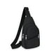 thumbnail image 2 of Mens Crossbody Messenger Bag: Bolsa de hombro con cremallera para teléfono para trabajo / viaje, bolso de pecho a prueba de agua de moda negro, 2 of 6