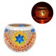 thumbnail image 1 of candeliere de cristal de mosaico de burbujas románticas, candeliere ligero para té, tarro, de comedor, boda, cumpleaños, , Amarillo naranja Macarena Candelero, 1 of 5