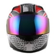 thumbnail image 3 of 1STORM MOTORCYCLE FULL FACE HELMET BIKE BOOSTER G335CLS SKULL RED, 3 of 6