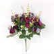 thumbnail image 1 of Ramo de flores artificiales de 7 ramas y 21 cabezas, Mini rosa para boda, hogar, oficina, decoración, Claret brillar Juguete, 1 of 3