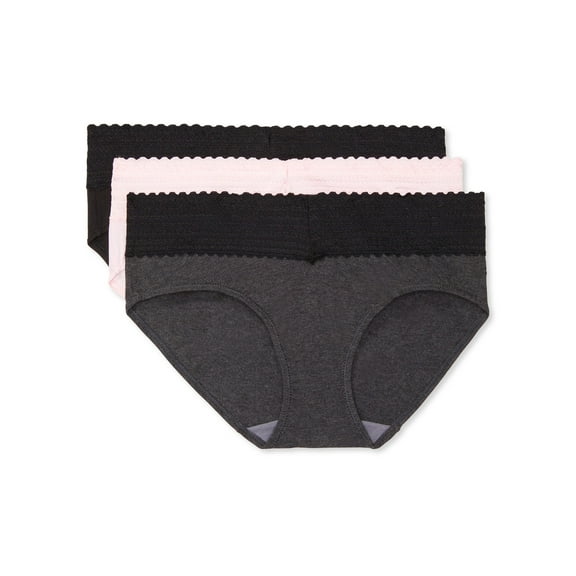 Warners® Blissful Benefits Women's Dig-Free Comfort Waist with Lace Cotton 3-Pack Hipster