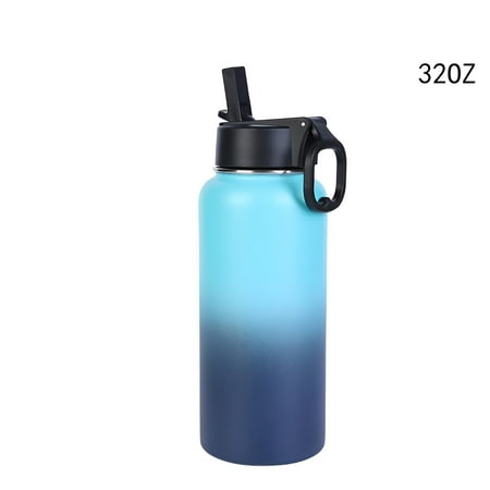 

UHEGDRR 18/32/40/64/87/128oz Water Bottle Vacuum Insulated Stainless Steel Water Flask with Straw Space Bottle