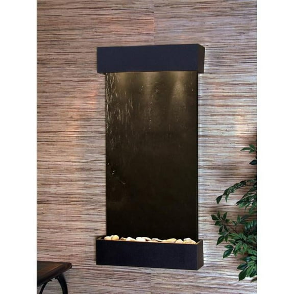 Adagio WCS1711 Whispering Creek Textured Black Black Featherstone Wall Fountain