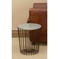 thumbnail image 3 of DecMode 18" x 16" Black Metal Farmhouse Outdoor Accent Table, 3 of 10
