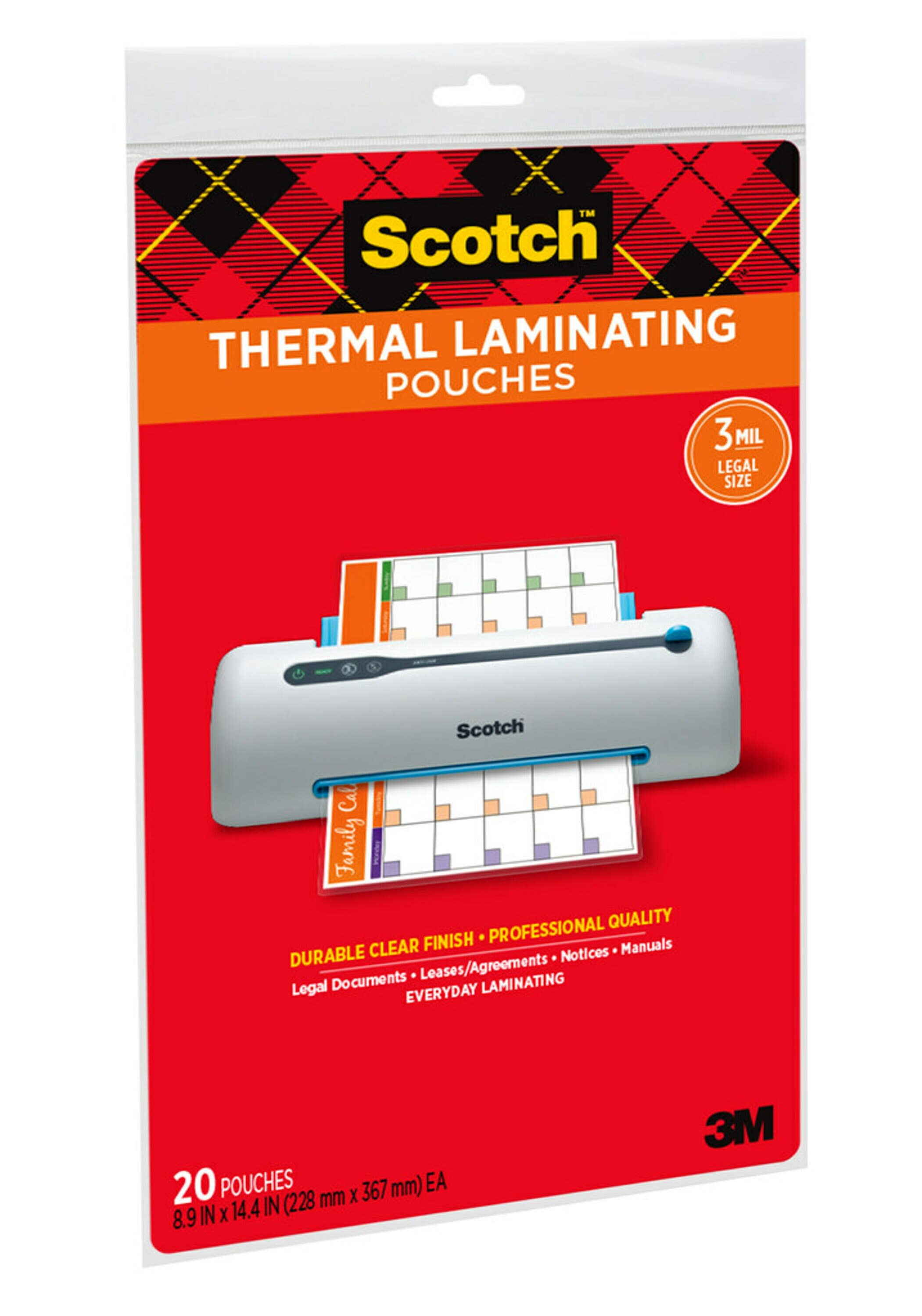 No Heat Laminating Sheets Self Sealing 8.5 x 11 Inch, 20 Pack