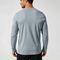 thumbnail image 4 of Daiosportswear Men's Cotton Crewneck T-Shirts Long Sleeve Plain Tee Moisture Wicking Casual Solid Color Tshirts Light Blue XXXL, 4 of 8