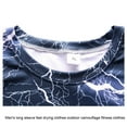 thumbnail image 2 of Soidarity Camisa delgada deportiva de manga larga de estilo informal de diseño Simple para hombre, camisetas estampadas de poliéster con cuello Uniforme atlético Malla Negro L Soidarity OD028984-01, 2 of 6