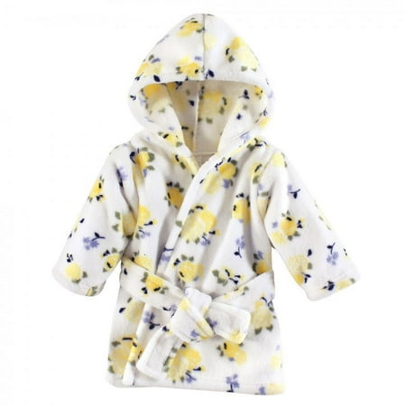 UPC: 0660168052763 | Luvable Friends Baby Girl Plush Bathrobe Yellow Floral 0-9 Months