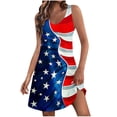 thumbnail image 2 of ZHUGeLI 4th of July Outfits for Women, Women's Casual With Pockets Summer Floral Print Dress V-Neck Mini Dresses, American Flag Patriotic Outfits Up to 50% off, 2 of 7