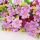 thumbnail image 2 of Nvzi 6 ramos de margaritas artificiales con hojas, margaritas de seda multicolor, arbustos verdes para decoración de interiores y exteriores, para el hogar, bodas, fiestas, jardines., 2 of 5