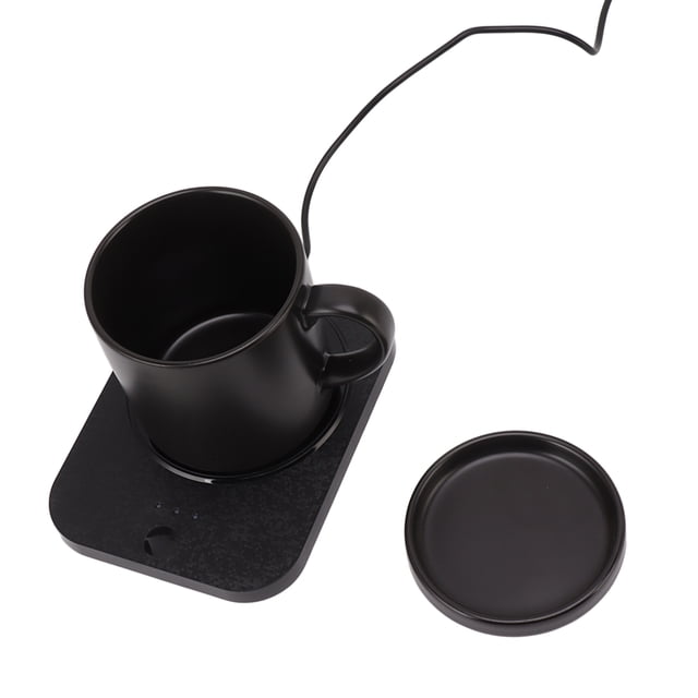 55℃ Mug Warmer USB Powered Milk Cup Warmer with 3 Temperature Settings for Home and Office Desk Use Black
