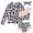 Leopard, variant on Toddler Girls 4 Piece Swimsuit Long Sleeve Rash Guard Ruffle Tankini Set Bathing Suit With Headband Little Girls 2-6T