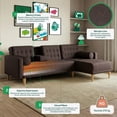 thumbnail image 3 of Sala Modular Reversible Makora Tyson Con Memory Foam, Color Chocolate, Lino Respaldo Reclinable De 3 posiciones., 3 of 9