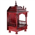 thumbnail image 4 of Nagina International Premium Hand Made Wooden Hindu Temple for Home | Wooden Indian Pooja Mandir with Storage Racks | Symbolic God House | Seat of God (Large Dark Vanish), 4 of 9