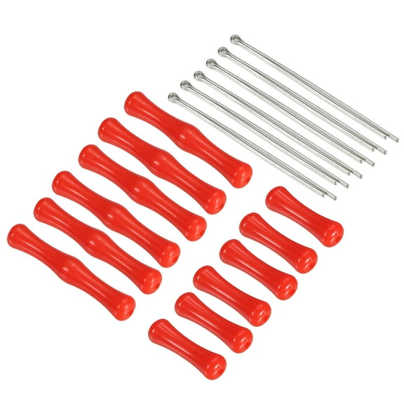 Archery Bowstring Finger Saver 2 Inch/1.2 Inch Silicone Finger Guard for Adult, Red, 6 Pack