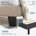 thumbnail image 4 of Allewie Full Size Platform Bed Frame with Fabric Headboard/Fully Upholstered Mattress Foundation, No Box Spring Needed, Beige, 4 of 10