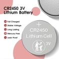 thumbnail image 3 of 2025 Latest Model CR2450 3V Lithium Battery, 20 Pack, 3V Button Cell Batteries, 3 of 5