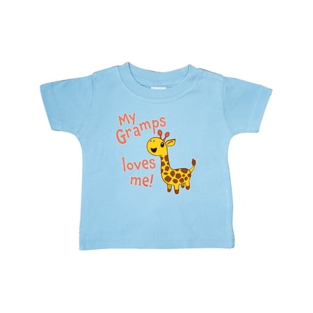 

Inktastic My Gramps Loves me- cute giraffe Gift Baby Boy or Baby Girl T-Shirt