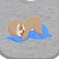 thumbnail image 4 of Inktastic Cute Baby Sloth Sleeping on Blue Pillow Boys or Girls Baby Bib, 4 of 4
