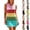 Beige, variant on Women's Rainbow Stripe Crochet Swim Cover Up, V Neck Sleeveless Knit Dress, Casual Openwork Bikini Cover