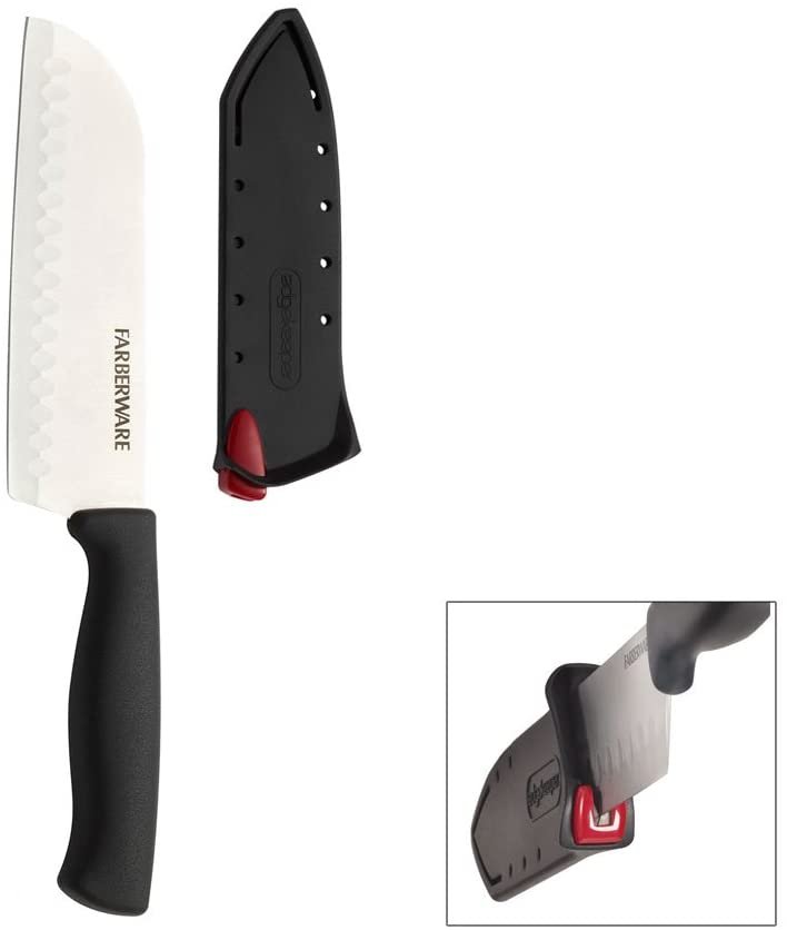 Farberware Edgekeeper 5 Inch Santoku Knife with Sh