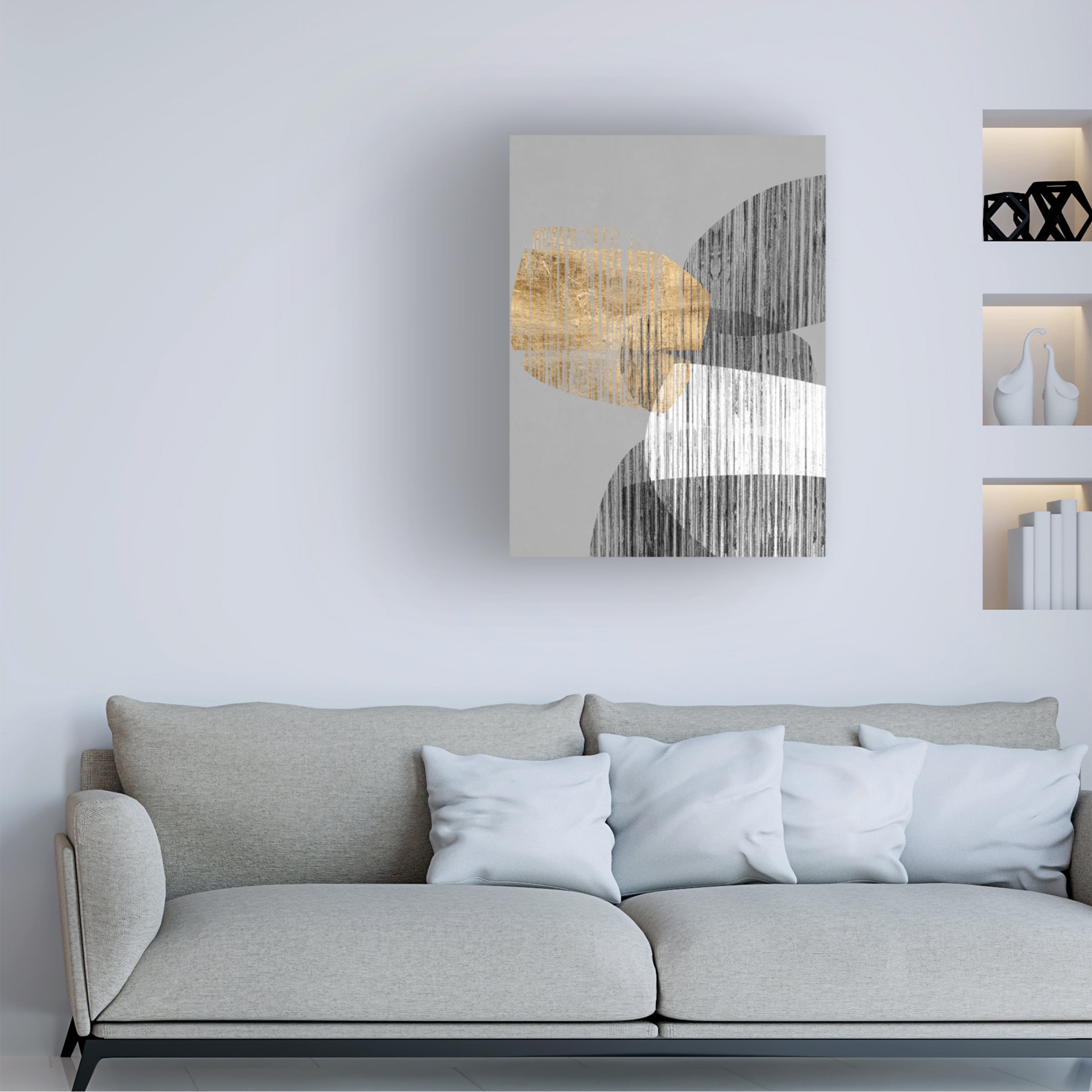 Jennifer Goldberger 'Adjacent Shapes I' Canvas Art