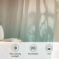 thumbnail image 7 of Green Brown Ombre Sheer Curtains 63 Inches Long, Modern Gradient Abstract Art Light Filering Curtains, Breathable Simi Curtain Privacy Drapes for Living Room Bedroom Lightweight Window Treatment, 7 of 7