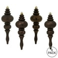 thumbnail image 5 of Vickerman 7" Chocolate 4-Finish Finial Ornament, 8 per Box, 5 of 5