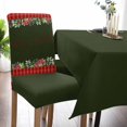 thumbnail image 6 of Chair Covers for Dining Room Set of 4,Merry Christmas Poinsettia Green Leaf Stretch Seat Protector Removable Washable Chairs Slipcovers for Kitchen Banquet Wedding Hotel,Red Floral Berry on Plaid, 6 of 6