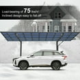 thumbnail image 3 of Trilenars Carport Canopy, Heavy Duty Canopy For Garage With Sink, 2 Aluminum Alloy Columns, Galvanized Metal Roof, Multi-Purpose Car Shade Shelter For Outdoor, 3 of 7