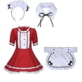 thumbnail image 1 of 2022 Lolita Maid Costumes French Maid Dress Girls Woman Amine Cosplay Costume Waitress Maid Party Stage Costumes Set, 1 of 4