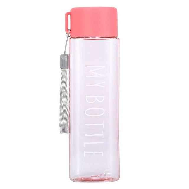 Visland 500ml Sports Bottle Large Capacity Fall Resistant Portable Square Water Mug with Handle for Camping