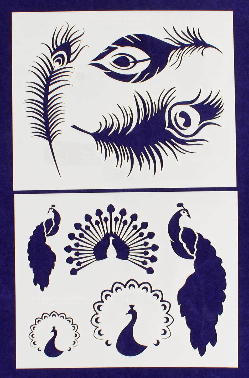Peacock Stencils Mylar 2 Pieces of 14 Mil 8" X 10" Painting /Crafts