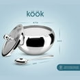 thumbnail image 6 of Kook 16 Oz Stainless Steel Sugar Bowl with Lid and Spoon Kitchen Accessories, 6 of 9