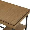 thumbnail image 6 of Furniture of America Diego L-shaped Wooden Desk in Brown Oak, 6 of 10